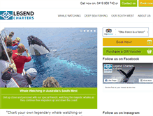 Tablet Screenshot of legendcharters.net.au